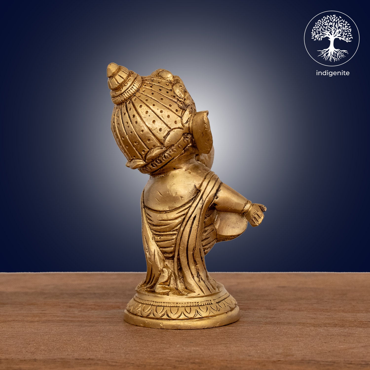 Lord Ganesh with Dholak - Brass Statue