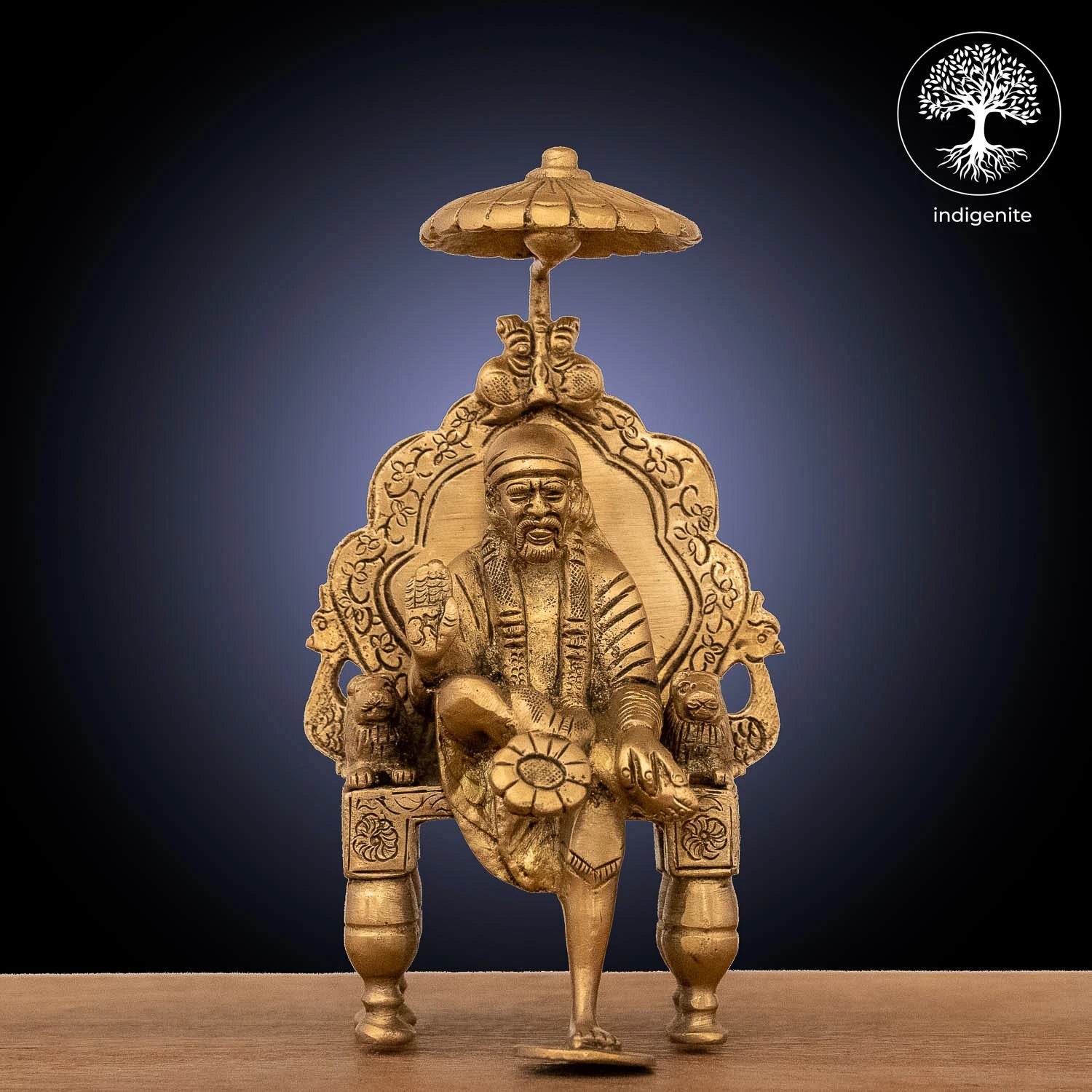 Lord Saibaba Idol - Brass Statue | 6 Inch