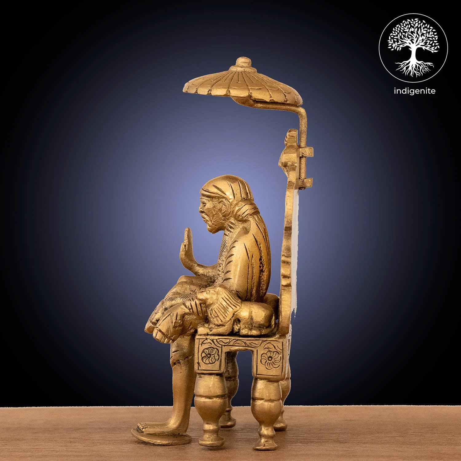 Lord Saibaba Idol - Brass Statue | 6 Inch