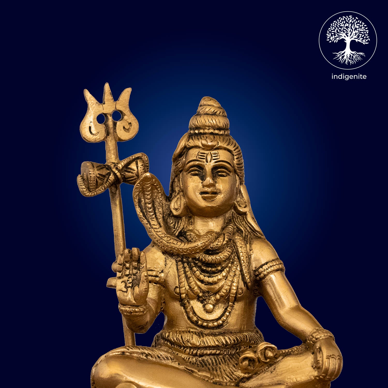 Lord Shiva Idol Sitting - Brass Statue | 6 Inch