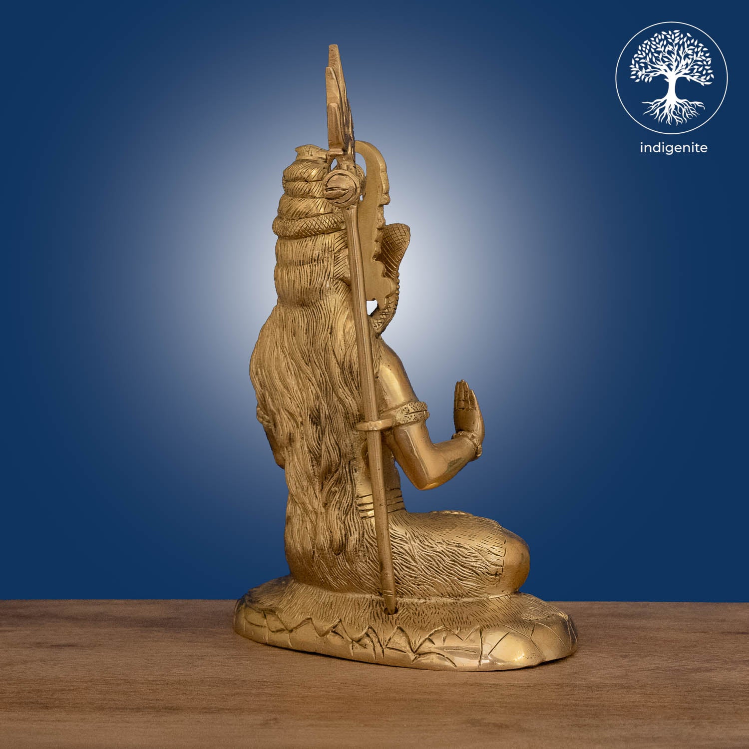 Lord Shiva Idol Sitting on Tiger Base - Brass Statue