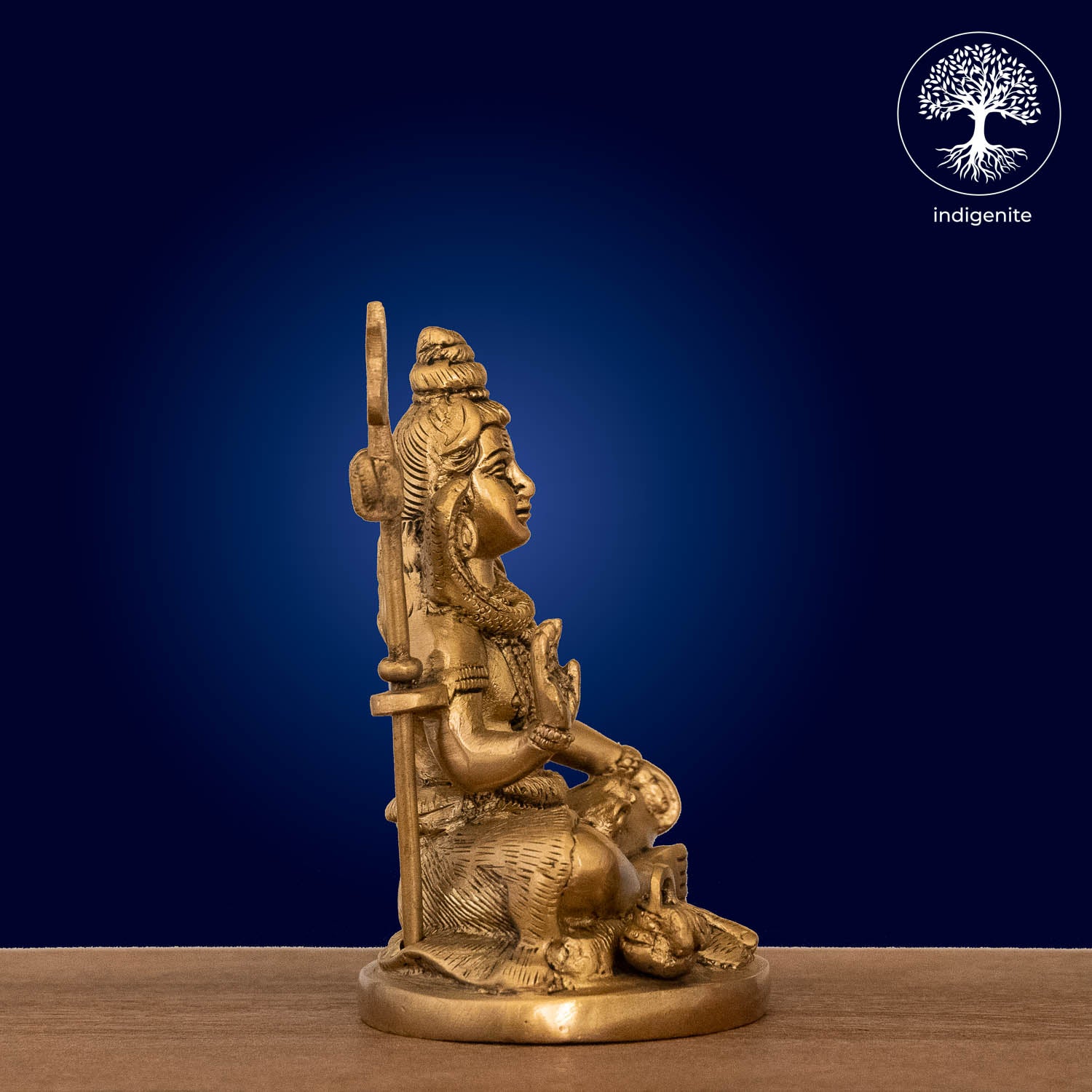 Lord Shiva Idol Sitting - Brass Statue | 6 Inch