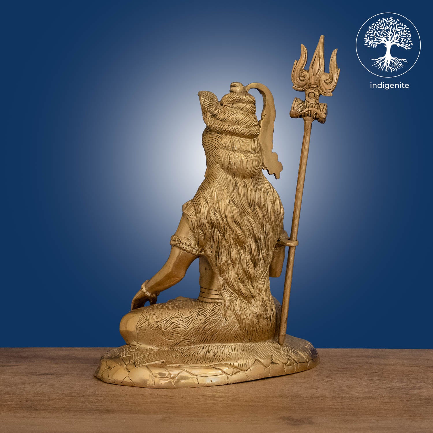 Lord Shiva Idol Sitting on Tiger Base - Brass Statue