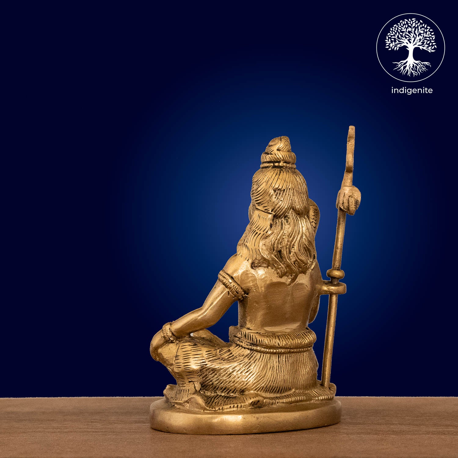 Lord Shiva Idol Sitting - Brass Statue | 6 Inch