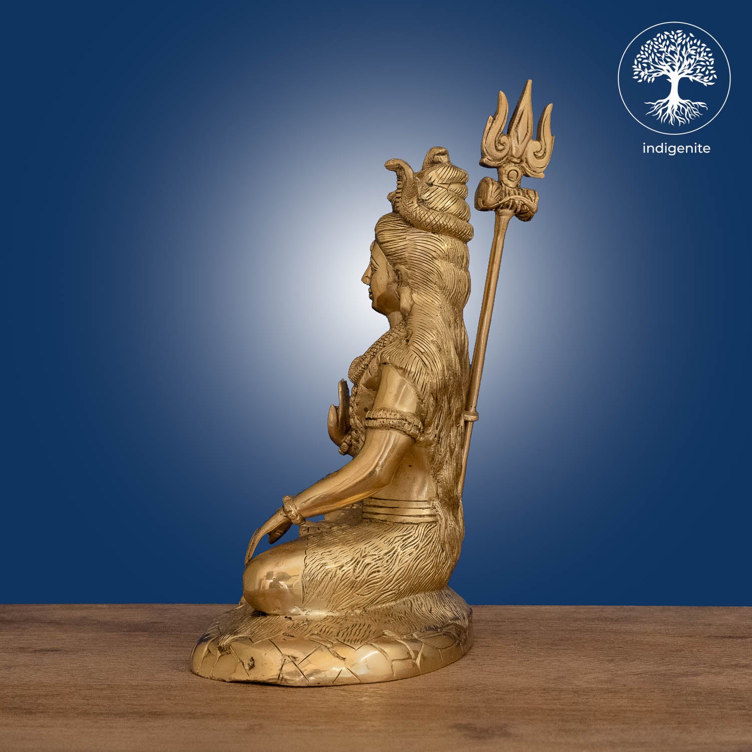 Lord Shiva Idol Sitting on Tiger Base - Brass Statue