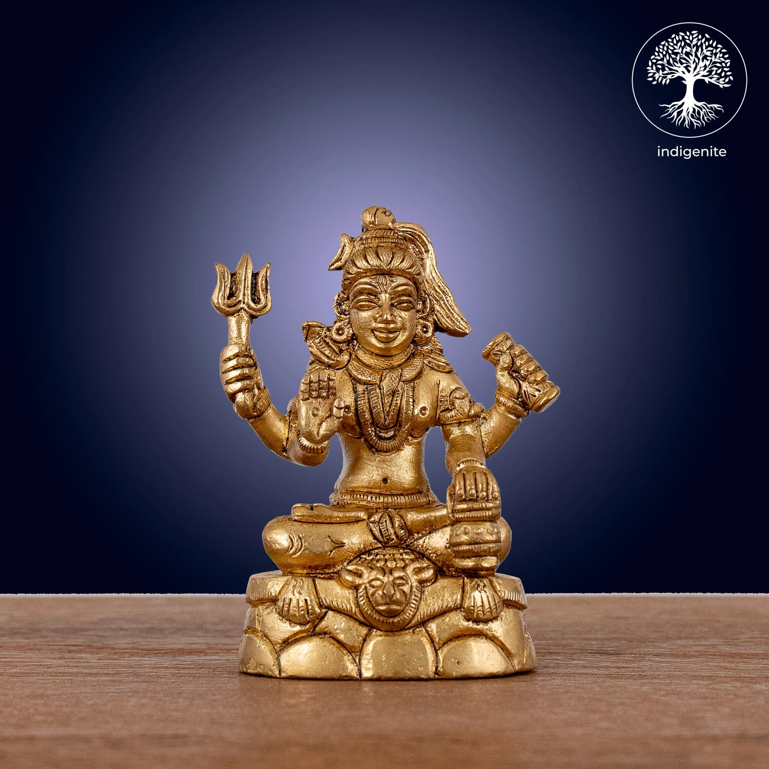 Lord Shiva Sitting Idol - Brass Statue | 3.5 Inch