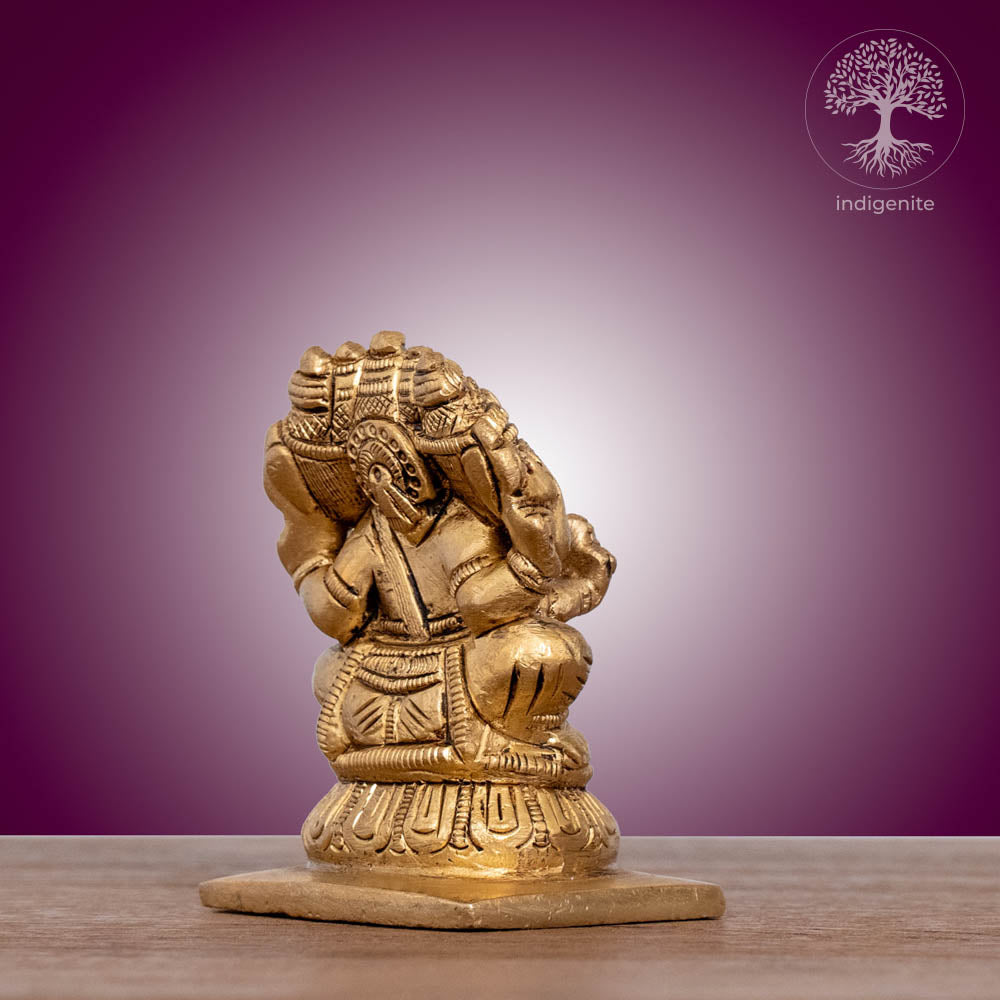 Panchmukhi Lord Ganesh Idol - Brass Statue