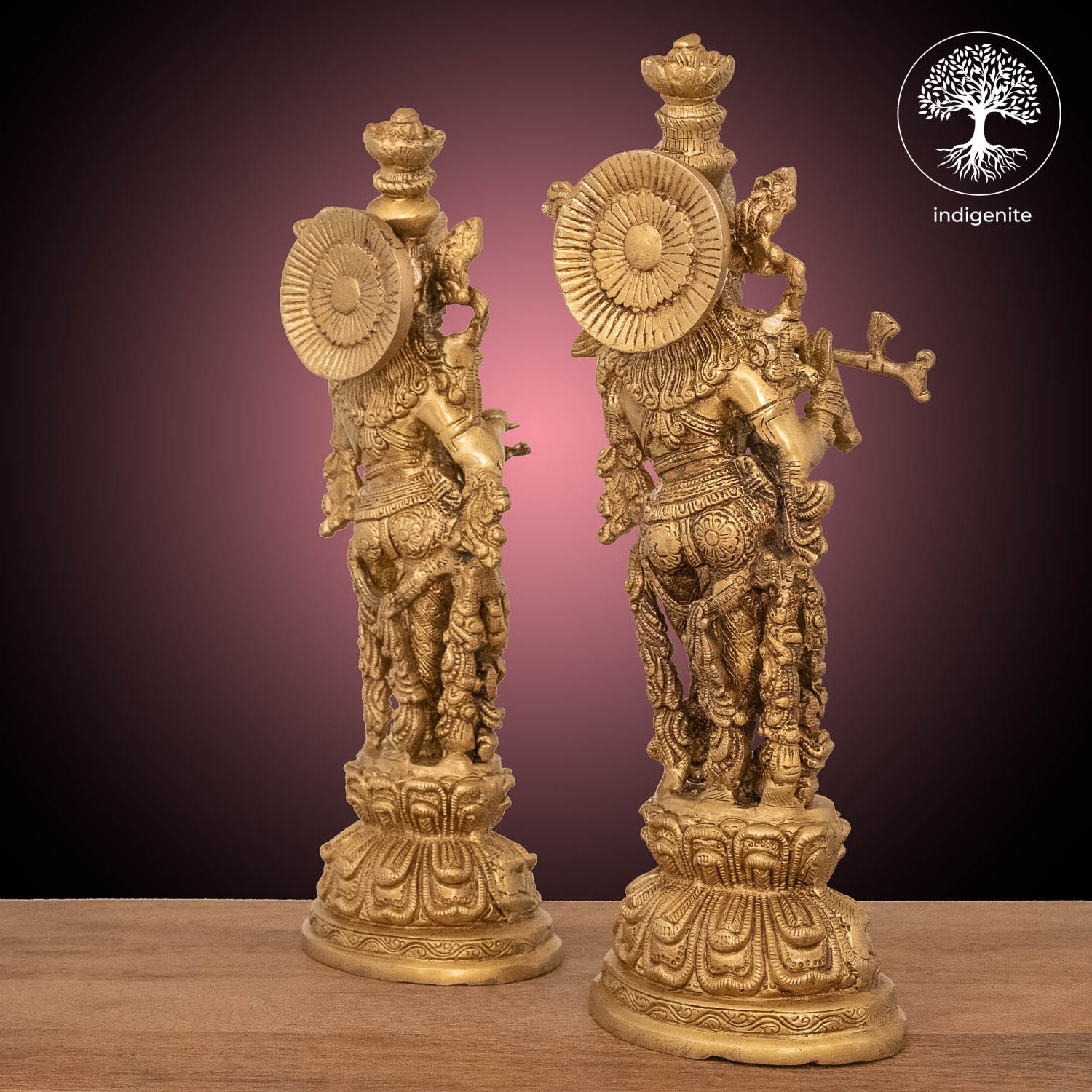 Radha Krishna Pair - Brass Statue