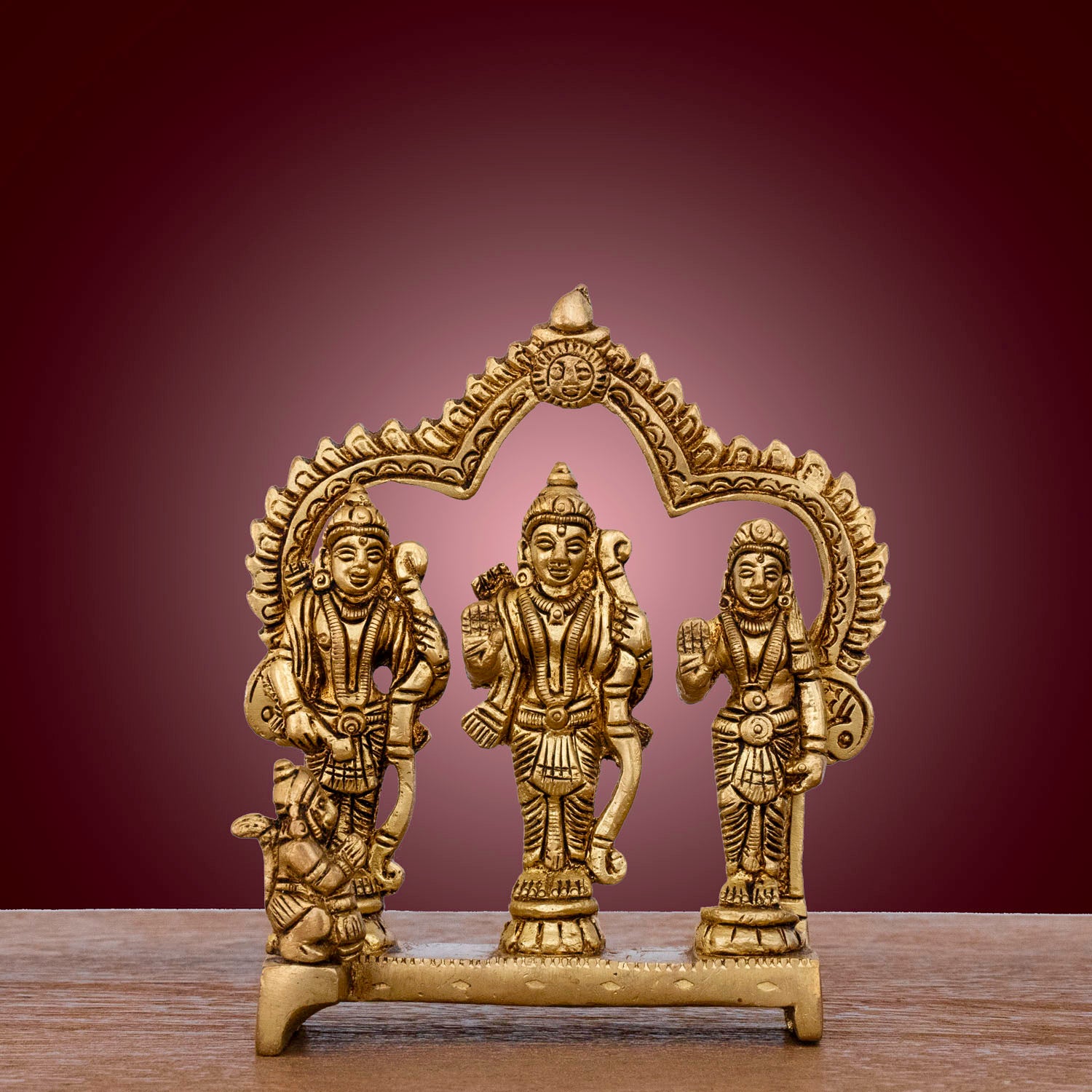 Shri Ram Darbar Set - Brass Statue