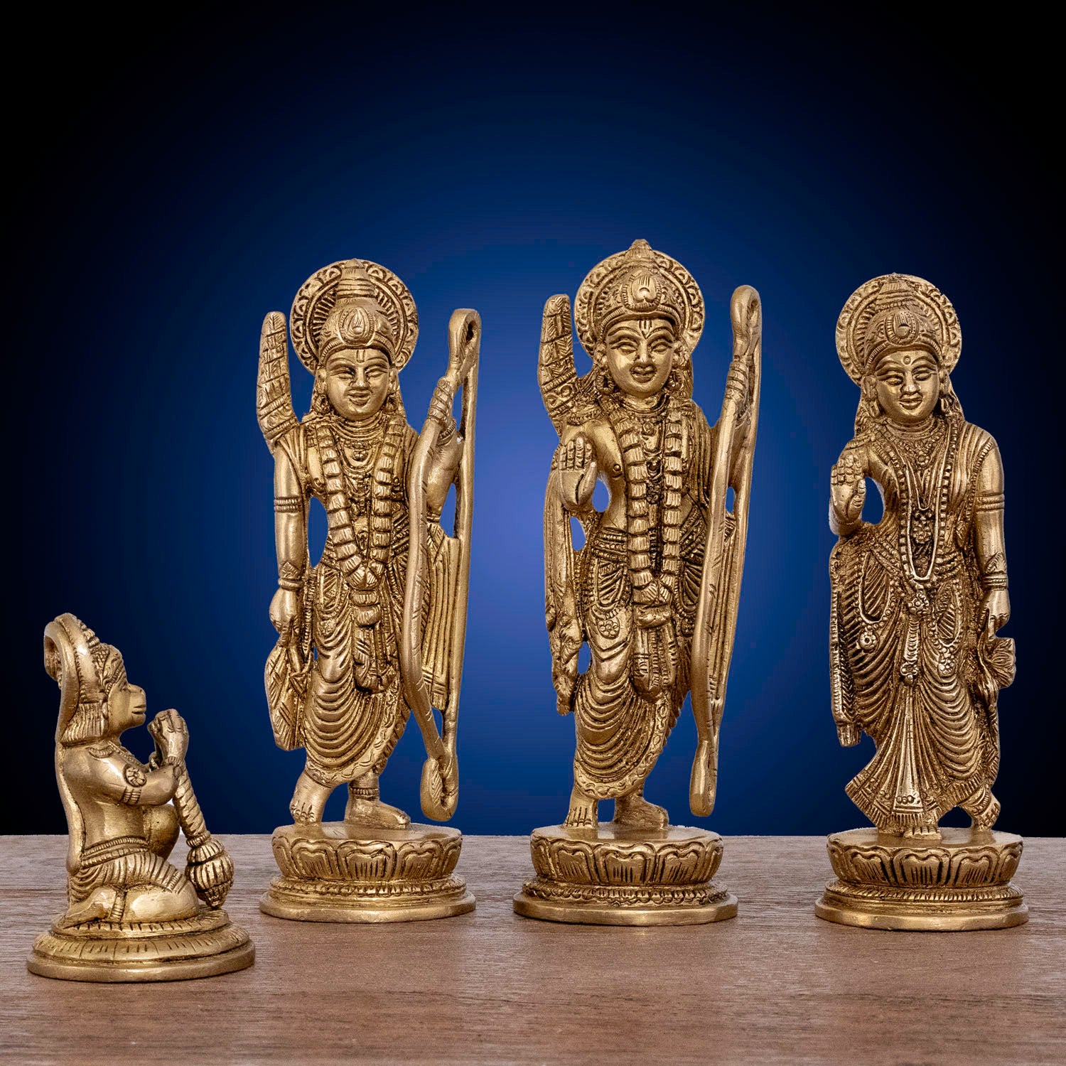 Shri Ram Darbar Set of 4 - Brass Statue