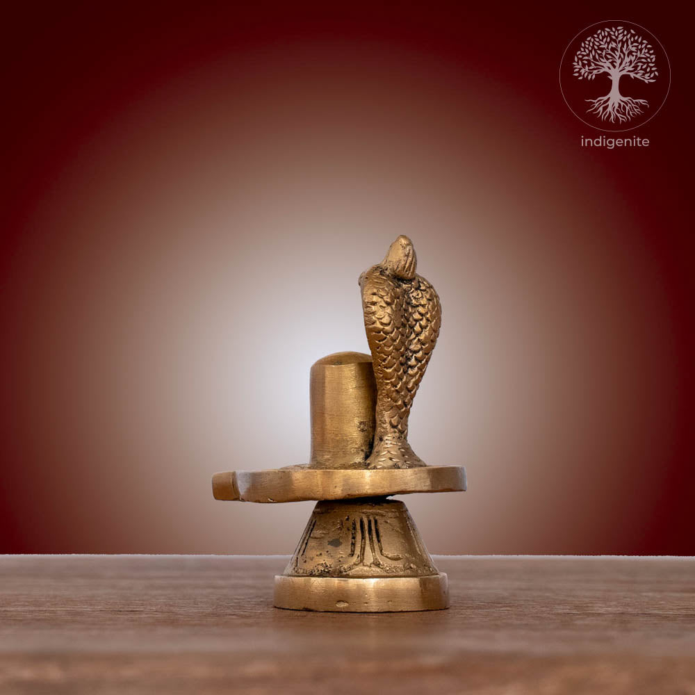 Small Shivling with Sheshnag - Shiv Lingam Sculpture