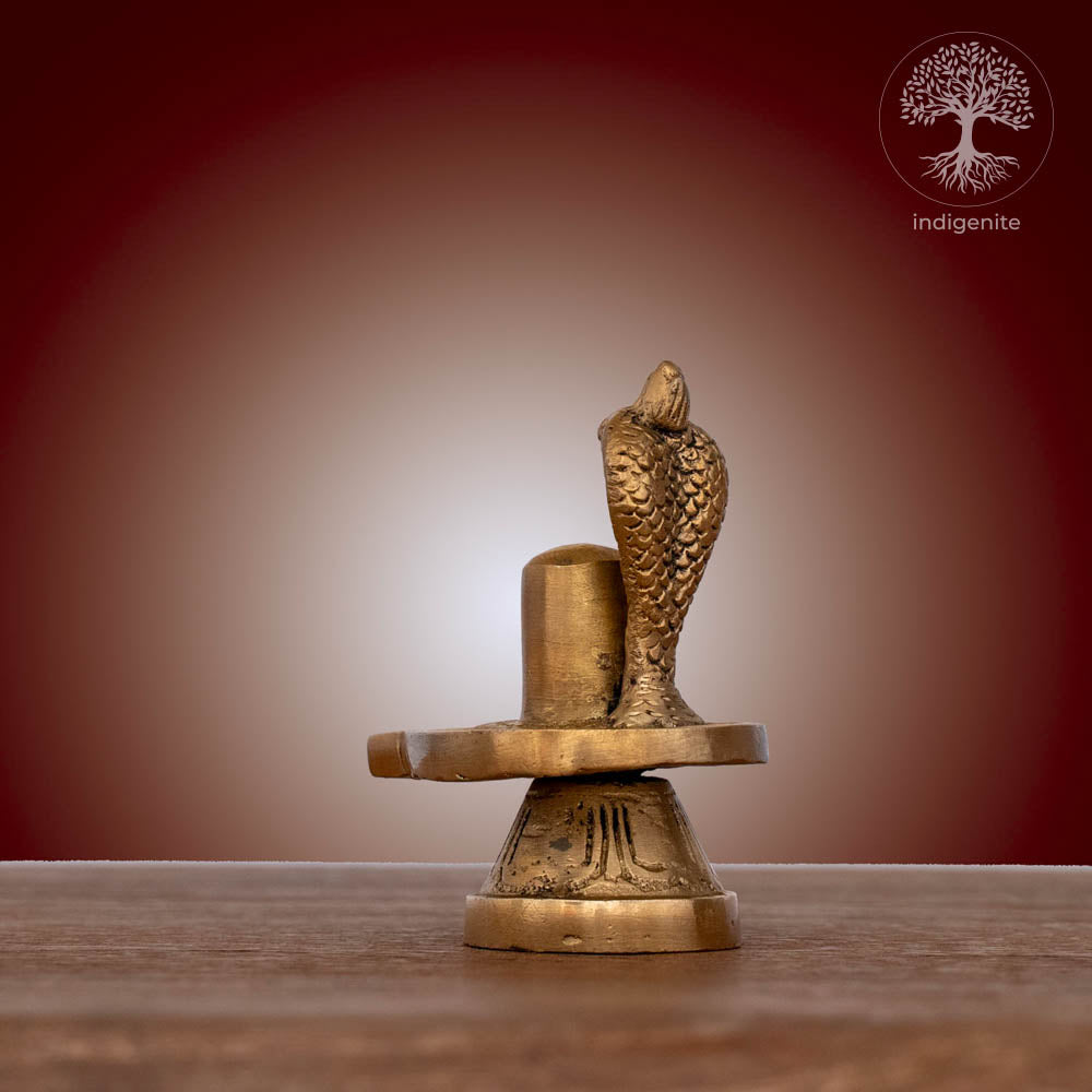 Small Shivling with Sheshnag - Shiv Lingam Sculpture