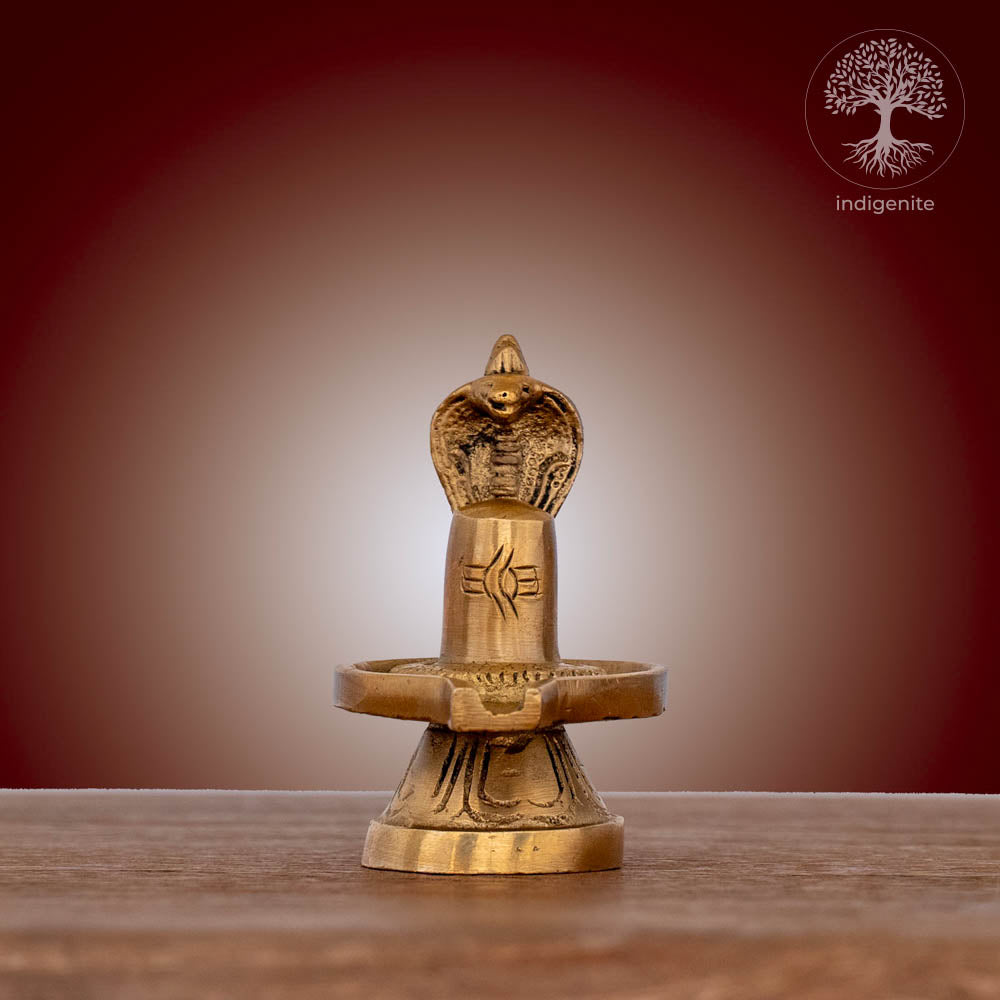 Small Shivling with Sheshnag - Shiv Lingam Sculpture