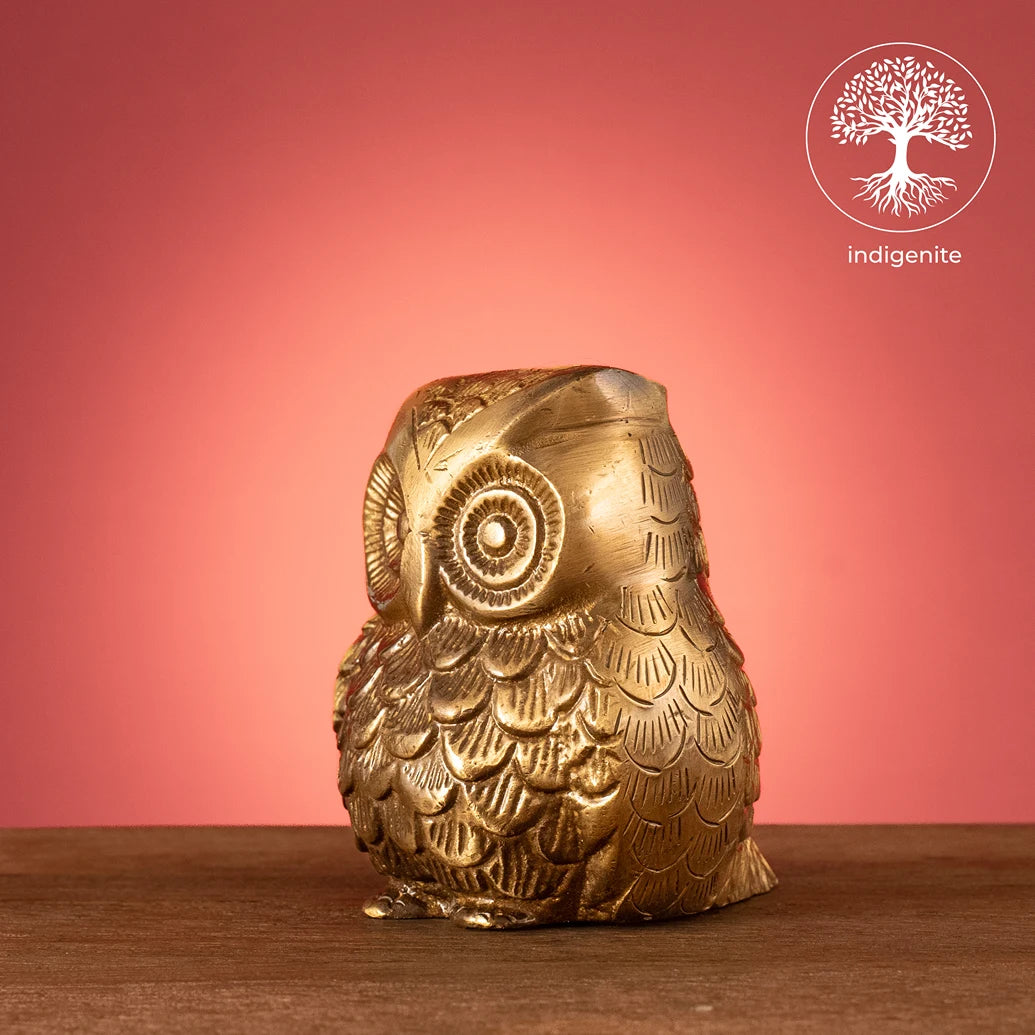 Handcarved Owl - Brass Decorative